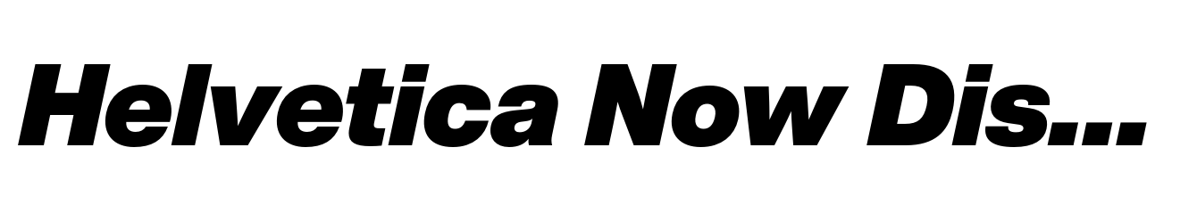 Helvetica Now Display ExtraBlack Italic